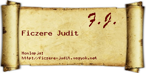 Ficzere Judit névjegykártya